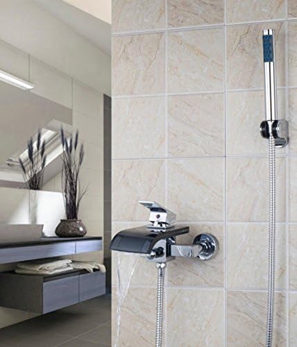 Hot Sale Best Price Single Handle L8206 Durable Wall Mounted Waterfall Spout Bath Basin Mixer Tap Bathtub Faucet,Chrome