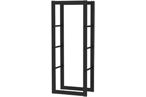 Toboli Soporte de leña 100x25x40cm Exterior Interior leñero Metal con Recubrimiento en Polvo