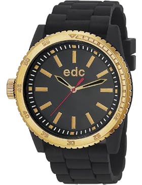 Edc Damen-Armbanduhr Rubber Starlet - Midnight Black Analog Quarz Silikon EE100922004