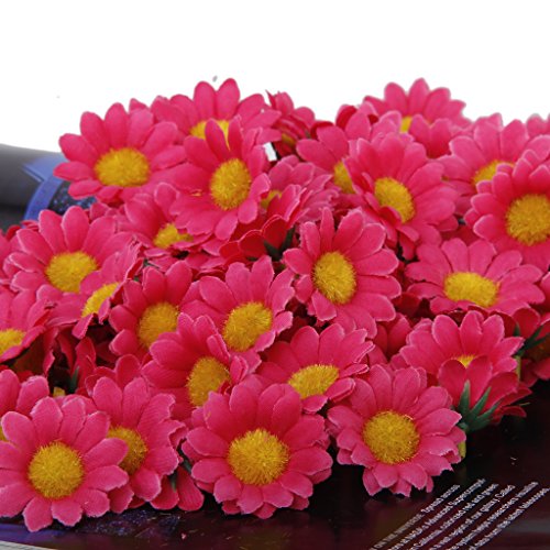 100x Kuenstliche Gerbera Blumen Koe pfe fuer DIY Hochzeit - 3