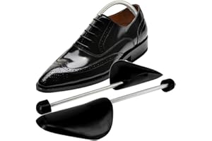 BAMBOOPACK 2 paia di scarpe nere a spirale a molla per scarpe, lunghezza regolabile, per adulti, in plastica, per stivali con tacchi alti, scarpe da ginnastica casual (uomo), Nero , X-Large