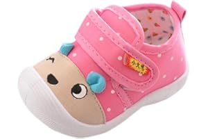 SHOBDW Boys Shoes, Baby Girls Cute Cartoon Anti-Slip Soft Sole Squeaky Sneakers Infant Kids Hook Loop Shoes Gifts