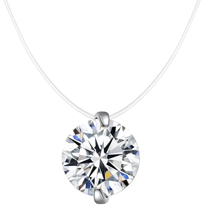 Collana Girocollo In Argento Con Zirconi Cubici – Ciondolo A Punto Luce, Catena Regolabile 40+5 Cm, Gioiello Donna