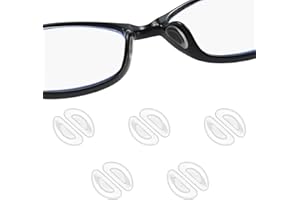 KEAHND Coussinet Lunettes Nez,Plaquette De Nez Pour Lunettes,Palette Lunette,5 Paires Naselli Per Occhiali Silicone Trasparente,Plaquettes De Nez Antidérapantes Pour Lunettes,Coussin De Nez Pour Lunettes