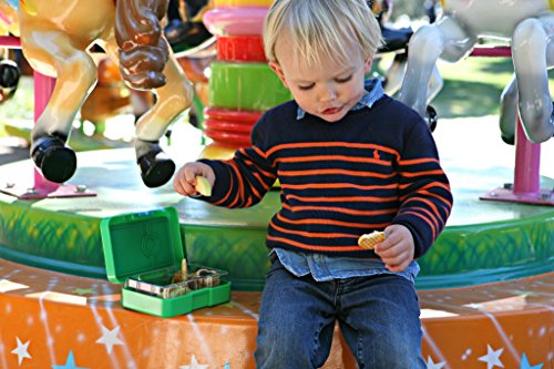 Yumbox Mini Snackbox (Cannes Blue) – Kinder Bento-box, auslaufsicher und 3 untereinander dichte Fächer, Brotdose mit Unterteilung für Krippe, Kita, Snack Unterwegs - 6