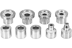 SOLOMI Diamant Microdermabrasions-Spitzen,Ersatz-Zubehör für Gesichtspeeling, Entfernen von Hautresten, Hautunreinheiten, Falten Gesichtspflege Edelstahl-Filtersatz (Auflage : #1 9PCS WITHOUT BOE)