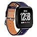 Produktbild Smart Uhrenarmband für Fitbit Versa, vneirw Luxus Leder Armbanduhr Ersatz Band Armband Armband Armbänder Zubehör, violett