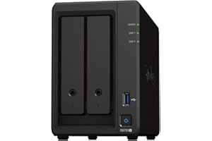 ‎SYNOLOGY Synology DS723+ 2-Bay Diskstation NAS (AMD Ryzen™ 4 Threads R1600 Dual-Core 2GB Ram 2xRJ-45 1GbE LAN-Port), 8TB Bundle mit 2X HAT3300-4T