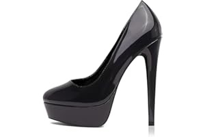 Zhabtuc Damskie czółenka na platformie szpilki seksowne wsuwane czółenka na wysokim obcasie 5,5 cala/14 cm sukienka wesele buty na studniówkę