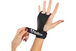 Beltrov - Maniques pour l’Entraînement en Parcours, Le Gym, Gymnastique, Halterophilie, Fitness, Barre de Traction - pour Hommes et Femmes - 2 Trous - Poignées pour l’Haltérophilie