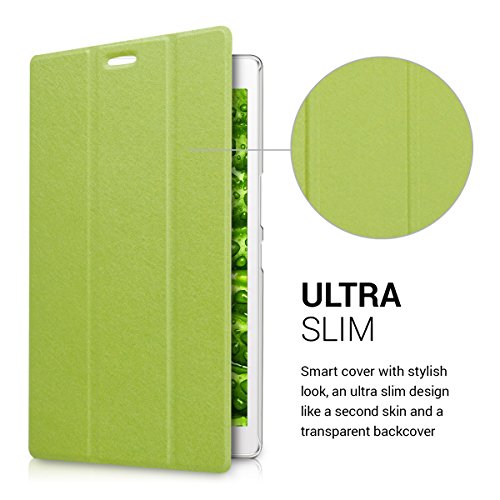 kwmobile Hülle für Asus ZenPad 8.0 (Z380KL / Z380C / Z380M) – Smart Cover Case Tablet Schutzhülle Kunstleder – Ultra Slim Tabletcase Grün Transparent - 2