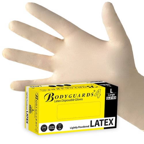 Preisvergleich Produktbild BODYGUARDS4 LATEXHANDSCHUHE, LEICHT GEPUDERT, GRÖSSE S, 100 STÜCK