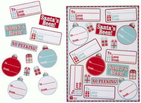 Waiting For Santa Sticker Sheet, Pack of 90, White