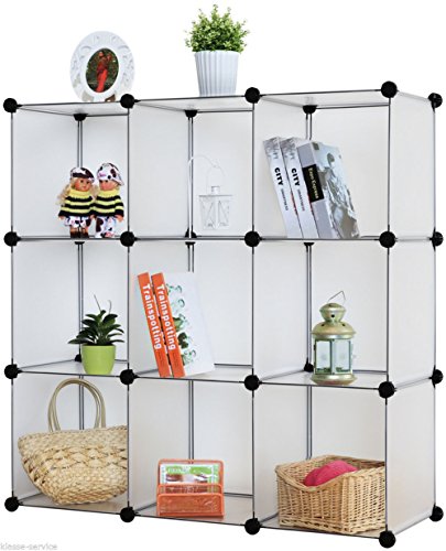 Kronenburg Regalsystem Badregal Steckregal Schrank Regal Kleiderschrank Garderobe - 112 x 112 x 37 cm - Transparent