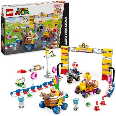 LEGO Super Mario Kart: Pack Baby Peach e Gran Premio, Veicoli e Pista Giocattolo da Costruire, Set con Personaggi Nintendo da Collezione, Giochi per Bambini e Bambine da 8 Anni, Idea Regalo 72036