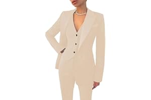 Leader of the Beauty, Abito elegante da donna, composto da 3 pezzi (giacca, gilet, pantaloni), adatto per ufficio, lavoro, affari, ballo della scuola, feste