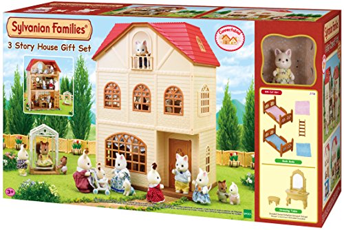 Preisvergleich Produktbild Sylvanian Families 2738 3 stöckiges Haus + Figur + Möbel