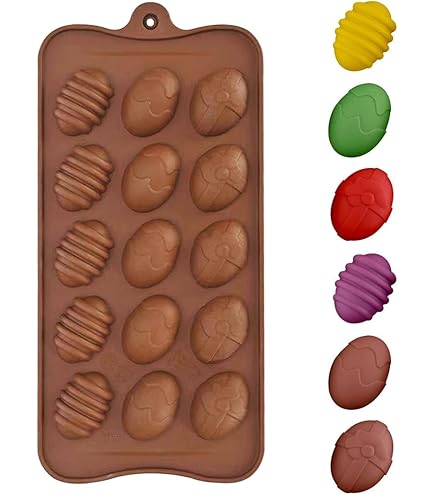Stampo Uovo Di Pasqua In Silicone - 2 Stampi, 18 E 8 Cavità, Per Cioccolatini, Biscotti, Gelati - Foto 4