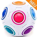 SPIELZEUG: Die bunten Kugeln des Zauberballs sind durcheinandergeraten! Drücke mit dem Finger die Kugeln in den Ball und bringe sie wieder an ihren richtigen Platz. Das macht Spaß, ist aber ganz schön knifflig!