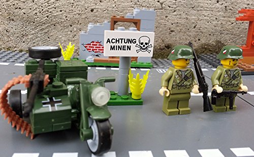 Modbrix 2149 – ✠ Wehrmachtsgespann BMW R75 Motorrad mit Beiwagen inkl. Wehrmacht Elite Soldaten aus original Lego® Teilen ✠ - 4