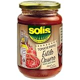 Salsa de tomate frito estilo casero con cebolla y aceite de oliva sin aditivos y sin gluten