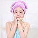 Upspirit(TM) Bowknot Coral Fleece Dry Hair Hat Wrapped Towel Hair Drying Bathing Cap(Purple)