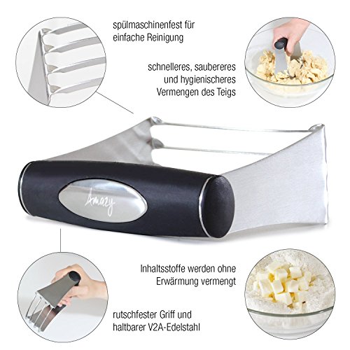 Amazy Edelstahl Teigmischer – Der vielseitige Küchenhelfer für einfaches Kneten von Teig - 2