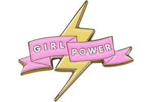 KAWADU Girl Power Strong Powerful Woman Lapel Pin Gift GRL PWR Feminist Gift for Women Empowerment Brooch