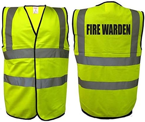 EVAQ8 Fire Warden Hi VIz Vest Size Small