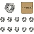 M12 (12mm) Steel Hex Nuts - Standard Thread - Pack of 10