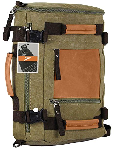 Leaper Retro Travel Canvas Backpack College Laptop Hiking Shoulder