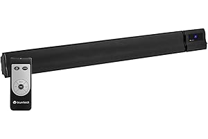 blumfeldt Heizstrahler, Elektrische Heizung für Terrasse & Garten, Infrarotstrahler mit Fernbedienung, Timer, LED-Anzeige, IP44 Infrarot Heizstrahler, CO2-Freie, Energieeffiziente Heizung, 3000W