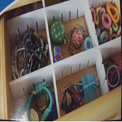 12 Stück Schubladeneinteiler Schubladenteiler Schubladenraster Fachteiler weiß