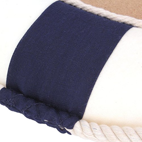 YESURPRISE Wanduhr Deko Rettungsring Wanduhr 35cm Durchmesser blau-weiss - 6