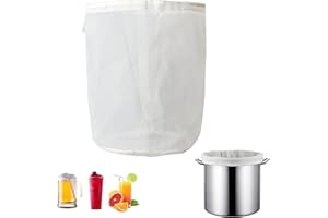 Firavggu 3PCS Sacca Filtrante 30x45cm Sacco per Mosto Brew Bag 100 Micro Sacco Filtrante di Luppolo in Nylon con Cordonatura Sacco Tondo Filtro Fine per Vino Succo Birra Cucina