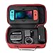 Produktbild MoKo Nintendo Switch Tasche - Portable Tragetasche Reisetasche Schutzbox Schutzhülle Hülle Schutztasche mit Handgriff und Reißverschluss für Nintendo Switch 2017 und Zubehör, Rot