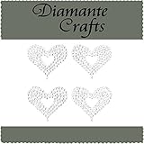 4 Clear Hearts Diamante Vajazzle Rhinestone Body Gems - created exclusively for Diamante Crafts