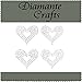 4 Clear Hearts Diamante Vajazzle Rhinestone Body Gems - created exclusively for Diamante Crafts