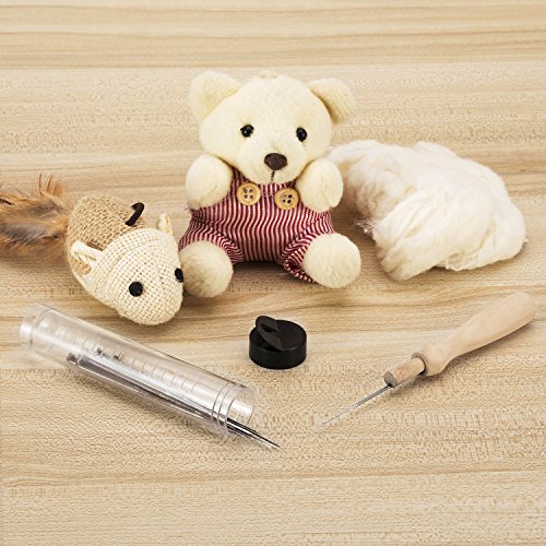 AKUNSZ Filznadeln 12 Stück Filznadel Wollfilz Werkzeug DIY Filzstarter Set mit Holzgriff in Aufbewahrungsröhrchen, 3 Größen (9,1cm, 8,6cm, 7,9cm) - 6