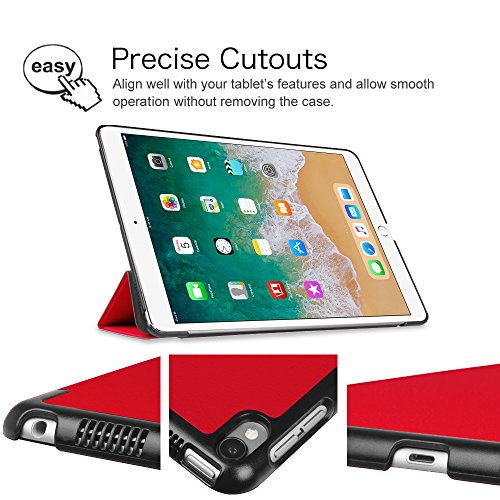 Fintie iPad Pro 10.5 Zoll Hülle – Ultra Schlank Superleicht Ständer Slim Shell Case Cover Schutzhülle Tasche mit Auto Schlaf / Wach Funktion für Apple iPad Pro 10,5″ Zoll Display 2017 Neue Modell, Rot - 6
