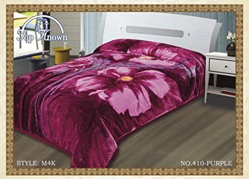 Heavy Blankets, Soft Warm 2 Ply Double Sided Blankets Double &amp; King Size, In Bag (410-Purple)