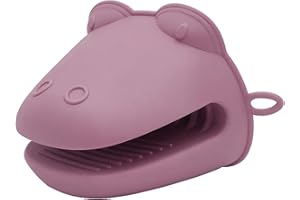 CAM2 Presine in silicone per pentole, per cucina, cucina, resistente al calore, 2 pezzi, motivo: rana (rosa)