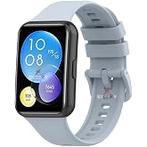 Sneezy Huawei Watch Fit 2 İle Uyumlu PureLux Yumuşak Metal Tokalı Silikon Kordon