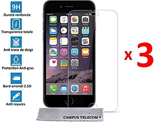 3 Films Vitre Verre Trempé de protection ecran pour Apple IPHONE 6 6S by D & C® 3 Films Vitre Verre Trempé de protection ecran pour Apple IPHONE 6 6S by D & C®