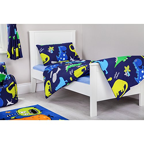 Cotbed Size Junior Duvet Cover Set Dinosaurs In the Dark with Pillowcase