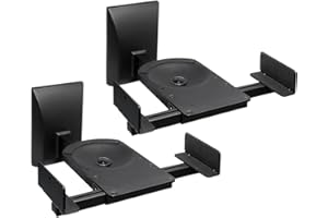 mywall HB5L HB 5L Support mural pour haut-parleur inclinable et pivotant réglable sans outils 25 kg Noir 1 paire