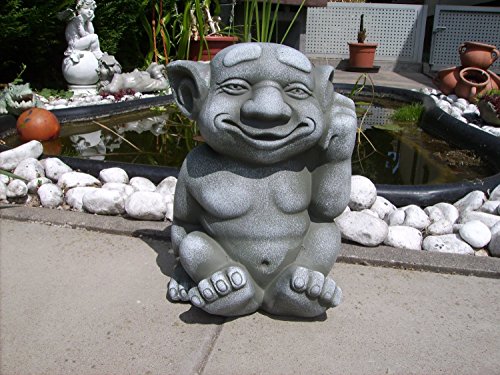 Troll Günther hat den Finger im Ohr – eine Freude in jedem Garten,Vorgarten,Balkon :) - 2