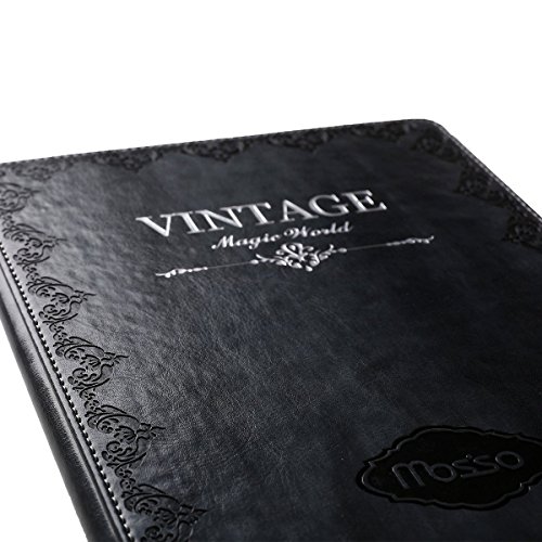 MOSISO Slim Fit Classic Retro Buch Art Multi Angle Standplatz Fall für iPad Pro 9.7 Zoll (2016 Release), Premium PU Leder Smart Cover Auto Sleep / Wake, Grau - 5