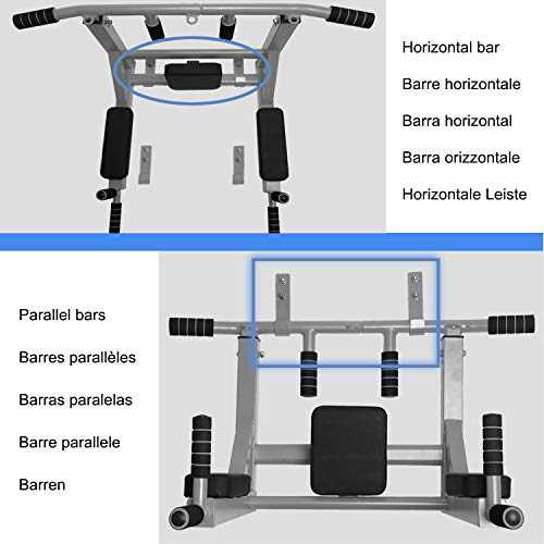 Sotech Barre de Traction, 2 en 1 Chaise Romaine Mural pour TRX, Sac de Boxe, élingues Poignées Antidérapantes, Exercices Pull-ups Matériel de Fixation Inclus Max. 200 KG Sotech Barre de Traction, 2 en 1 Chaise Romaine Mural pour TRX, Sac de Boxe, élingues Poignées Antidérapantes, Exercices Pull-ups Matériel de Fixation Inclus Max. 200 KG
