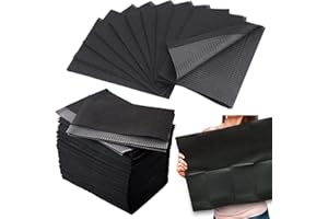 Emalla 50 Stück Dental lätzchen Schwarze, Einweg Dental Lätzchen Wasserdichte Tattoo Lätzchen, 33 x 45cm Tattoo Abdeckungen Mehrzweck für Tattoo Zubehör Zahnbehandlung